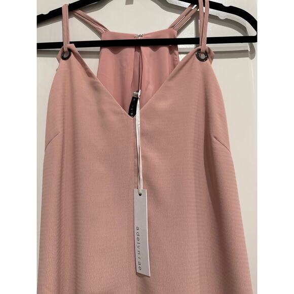 MSRP $65 NWT Adelyn Rae Pink Hankerchief Midi Dress Size M | SAME DAY SHIP - Picture 2 of 5